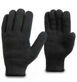 Термостойкие перчатки «Вулкан» из арамидной нити для защиты от порезов и высоких температур до 400°С, черные